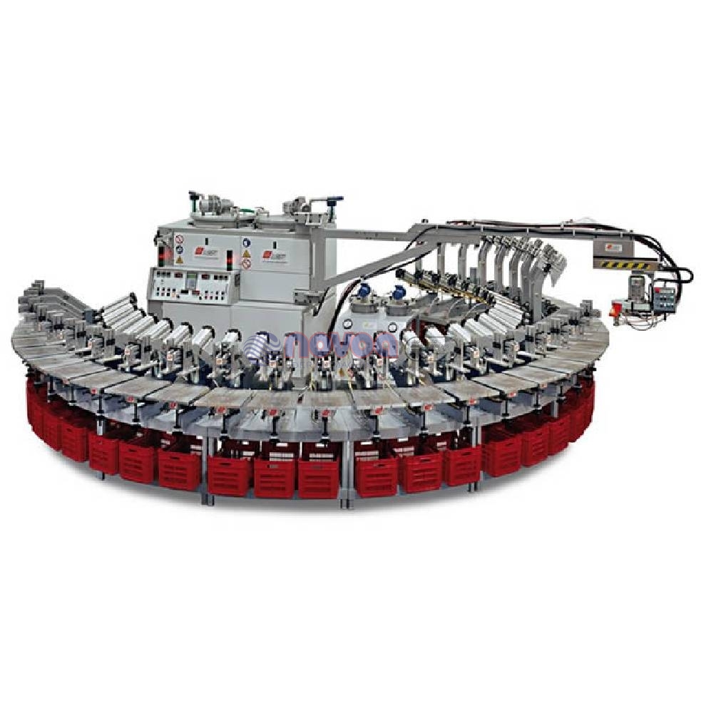 Ama Gusberti Banana 30-GD Máquina semicircular manual para fabricación de suelas de poliuretano.